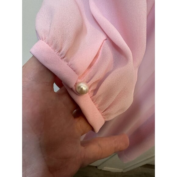 Henry Lee Womens Dress Vintage Pink Secretary Bow 9 To 5 Modest Sz 12 Union USA - Picture 5 of 7